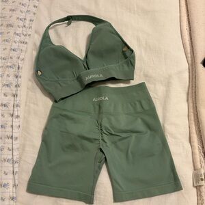 Aurora Women's Green Bike Shorts